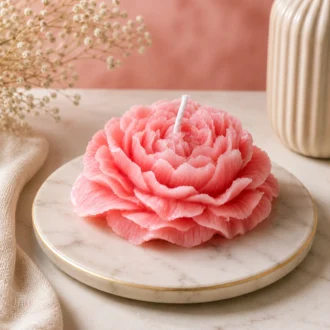 Blooming Rose Flower Scented Candle | Handcrafted 100% Soy Wax | Luxury Floral Candle for Home Décor & Gifting